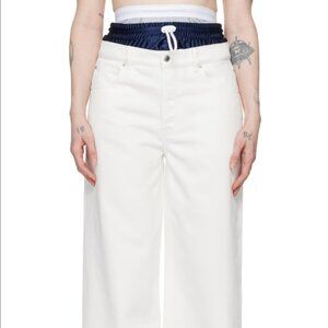 NWT Alexander Wang Logo Waistband Boxer Jeans Size 26